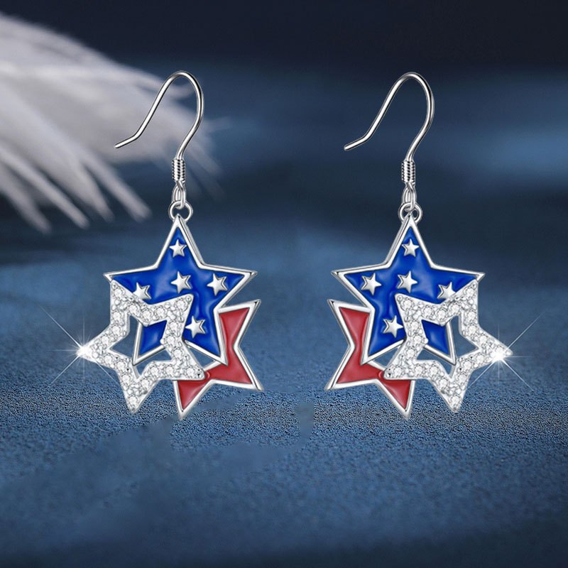 Creative Independence Commemorative Earrings — Party Gift